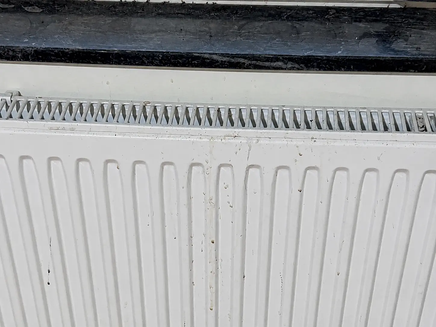 Radiator och galler före städning